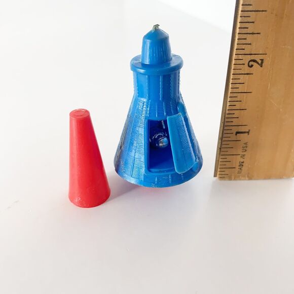 LP Space Toy Figure Lot Of 7 & Rocket Alien Robot Spaceman Lunar Vtg H.K. 1960s - Picture 9 of 10